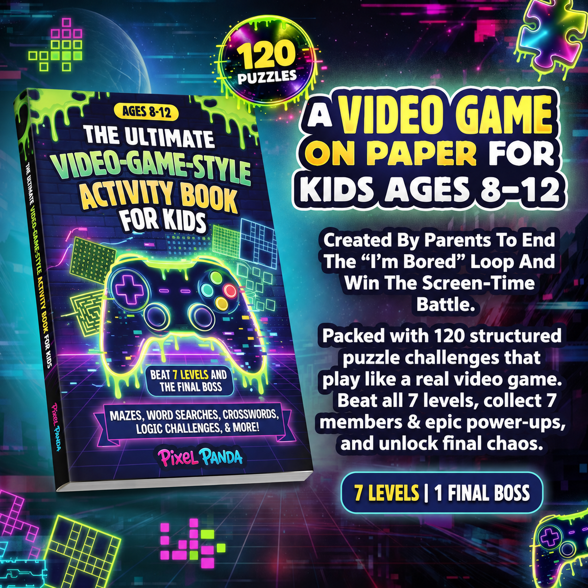The Ultimate Video-Game-Style Activity Book For Kids