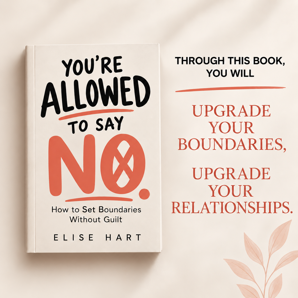 Book cover and message about boundaries and relationships
