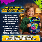 Six-Seven activity book gift graphic with an illustrated child holding the book